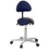 BÜROHOCKER Blau  - Blau/Alufarben, MODERN, Kunststoff/Textil (36/105/40cm) - MID.YOU