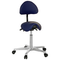 BÜROHOCKER Blau  - Blau/Alufarben, MODERN, Kunststoff/Textil (36/105/40cm) - MID.YOU