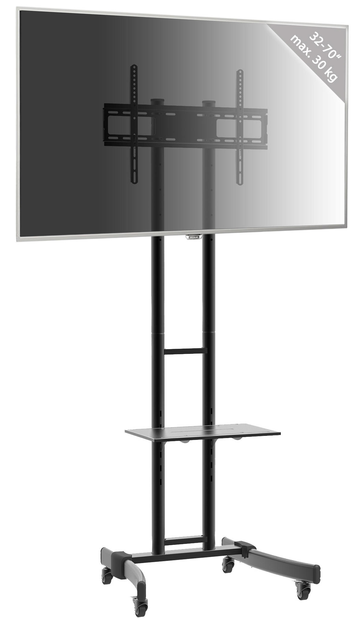 TV-RACK - Schwarz, Basics, Metall (76/174/66cm) - MID.YOU