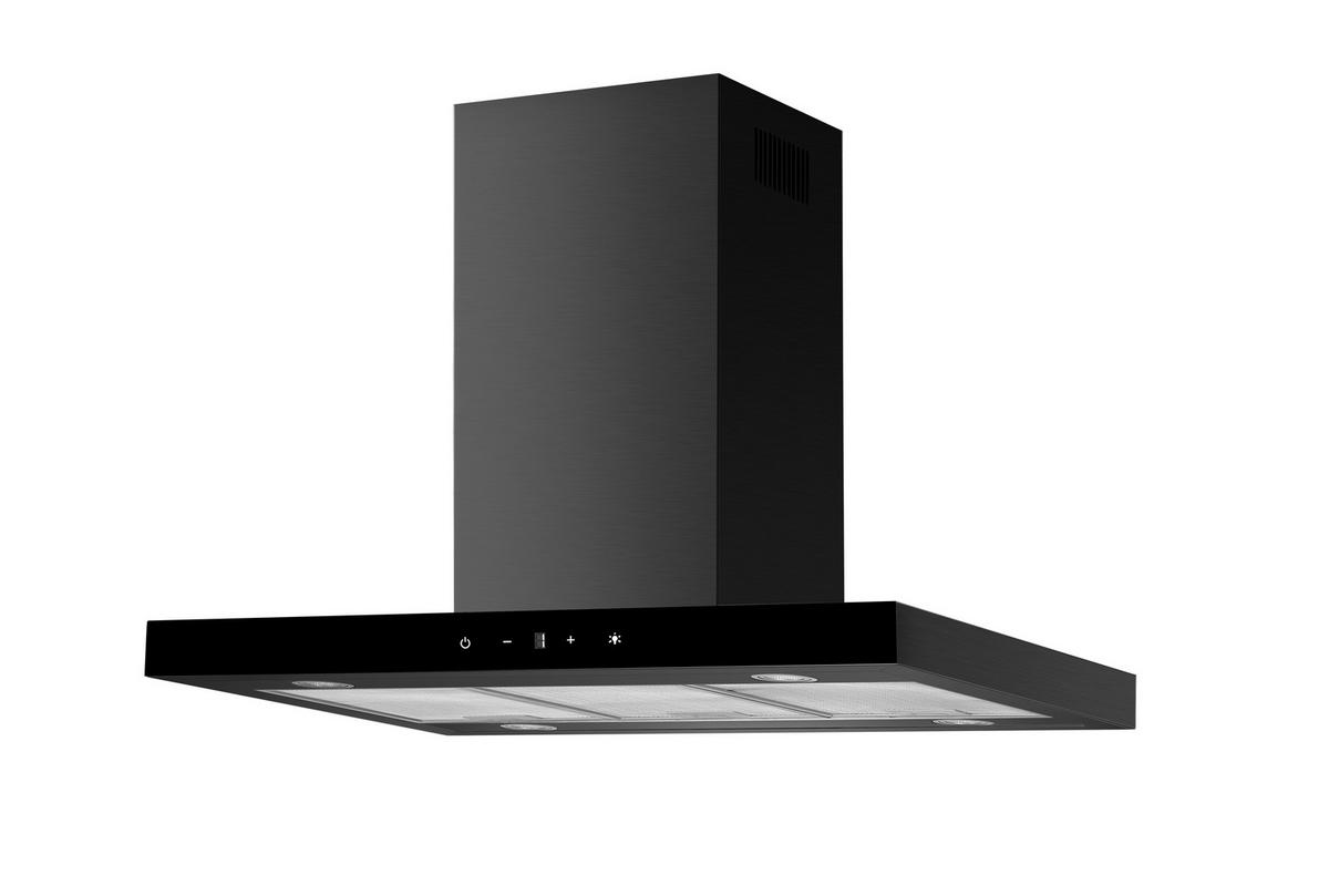 DUNSTABZUGSHAUBE CH44199GISS  - Schwarz, Trend, Glas/Metall (89,5/65/60cm) - Respekta