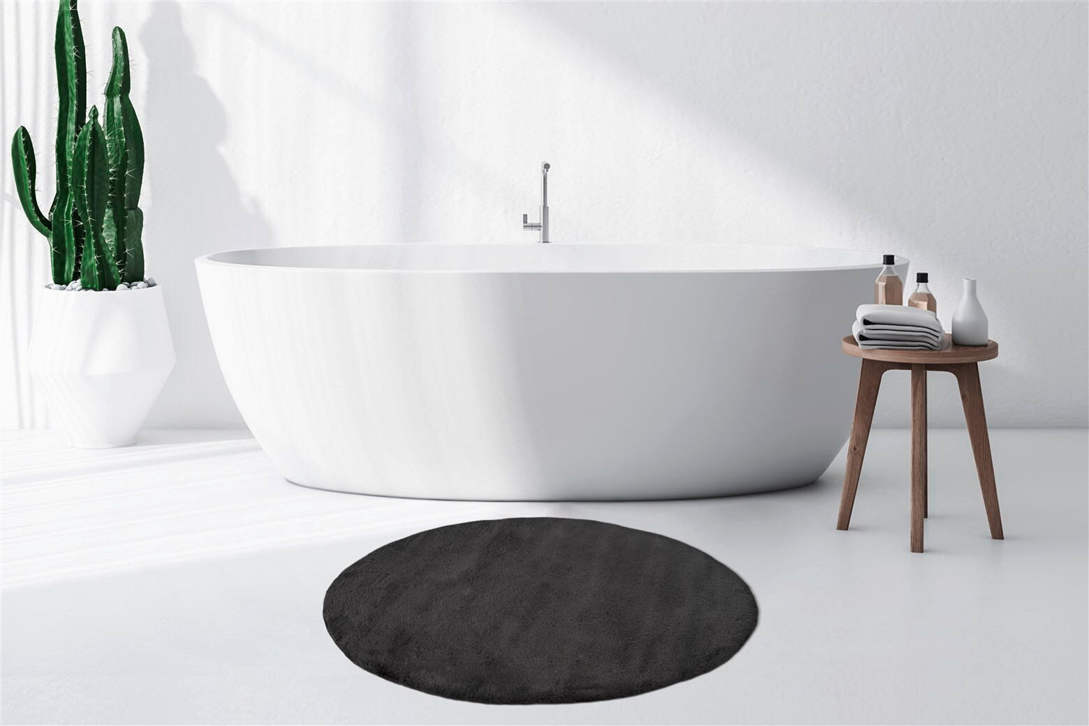 HOCHFLORTEPPICH 100 cm Rabbit Light 125 Dunkelgrau Dunkelgrau  - Dunkelgrau, KONVENTIONELL, Kunststoff/Textil (100cm)