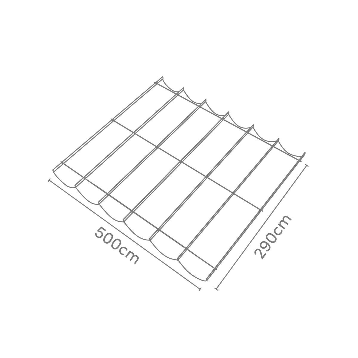 SONNENSEGEL  - Grau, MODERN, Kunststoff (290/1/300cm) - Gardenson