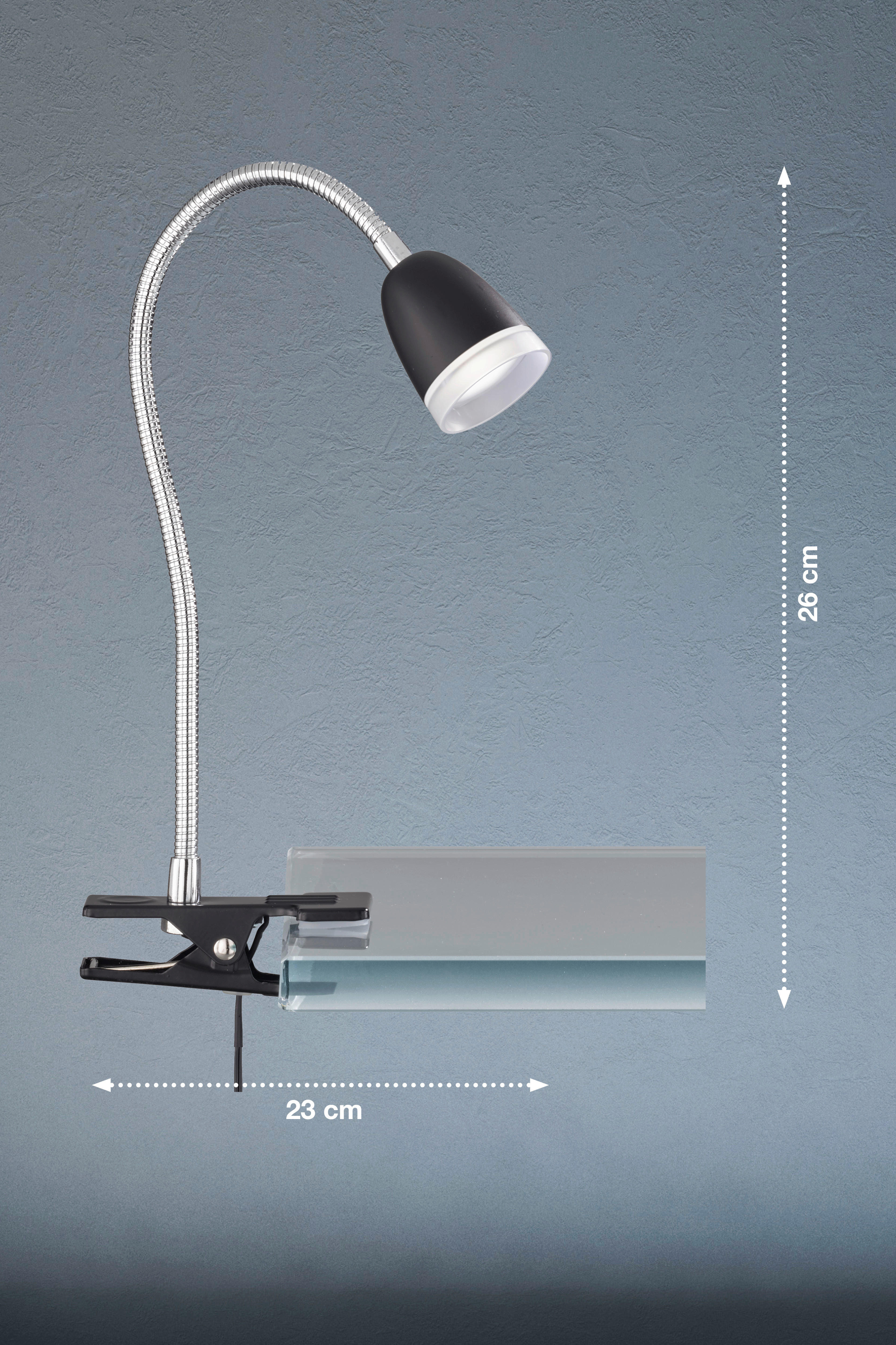 LED-KLEMMLEUCHTE Nox 6/26 cm   - Schwarz, KONVENTIONELL, Metall (6/26cm)