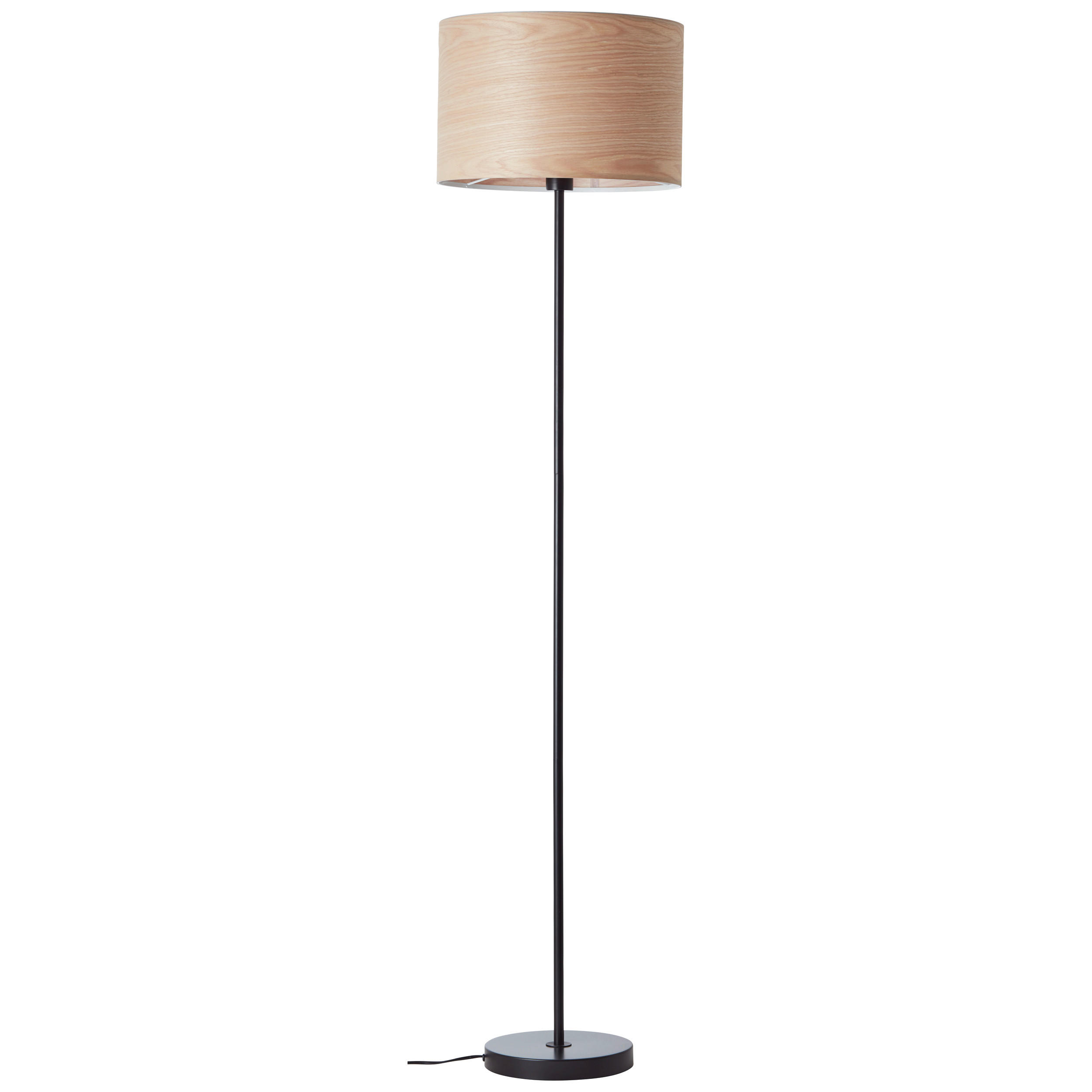 STEHLEUCHTE 38/161,5 cm   - Hellbraun/Schwarz, Natur, Holz/Metall (38/161,5cm) - Brilliant