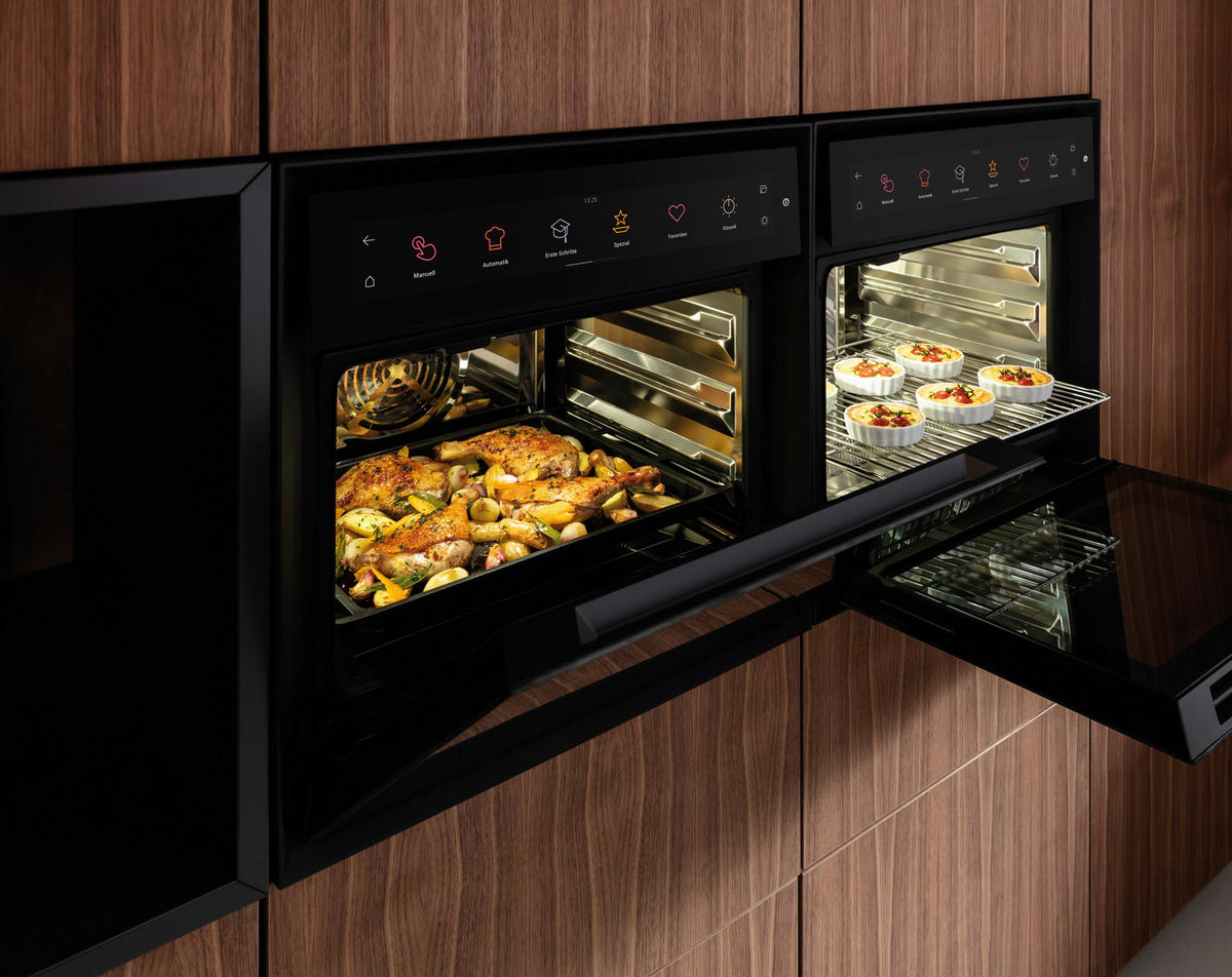 DAMPFBACKOFEN XBO  - Schwarz, MODERN, Glas/Metall (59,5/59,5/58cm) - Bora