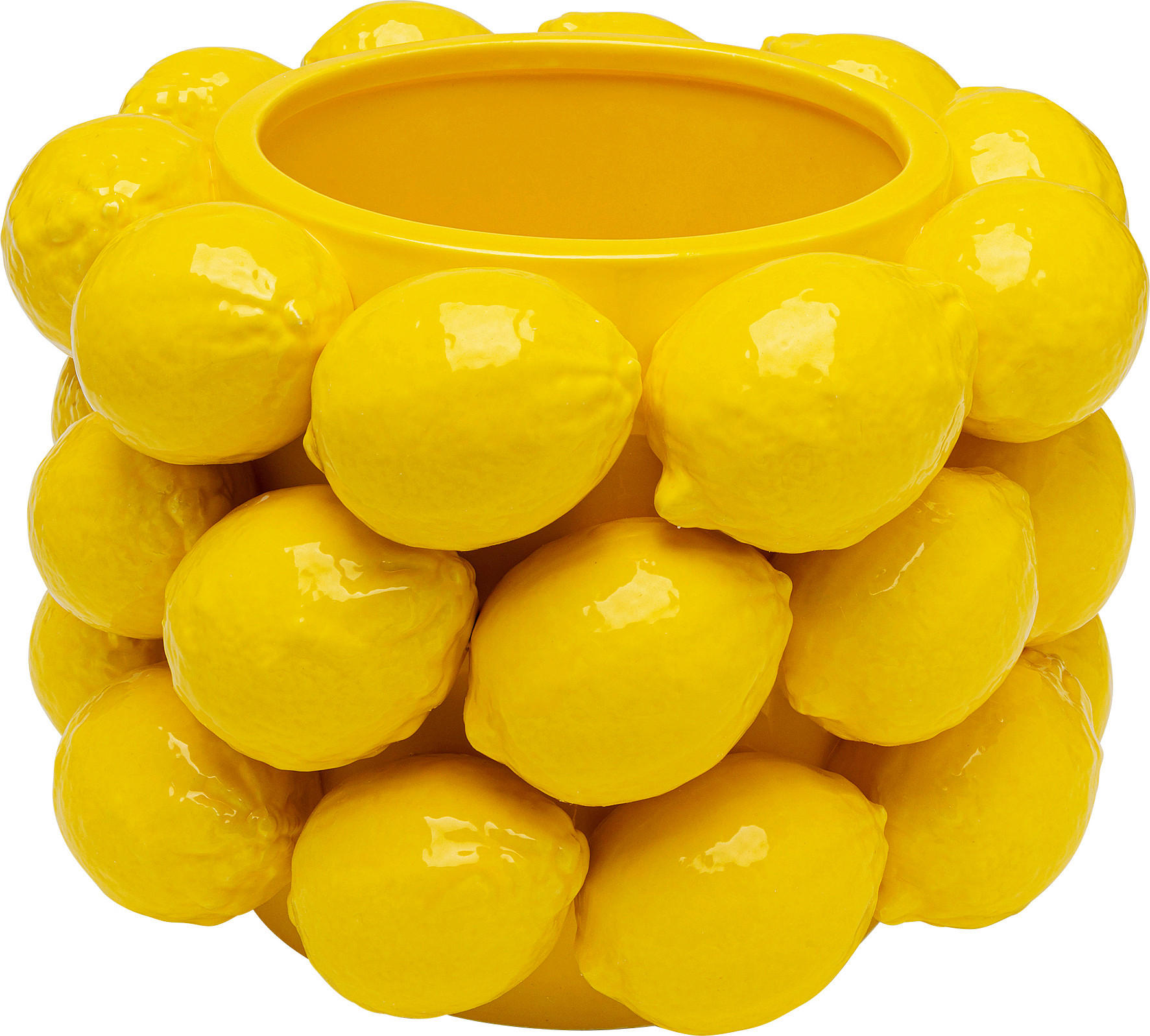 Kare-Design Vase Gelb 26x19x26 cm