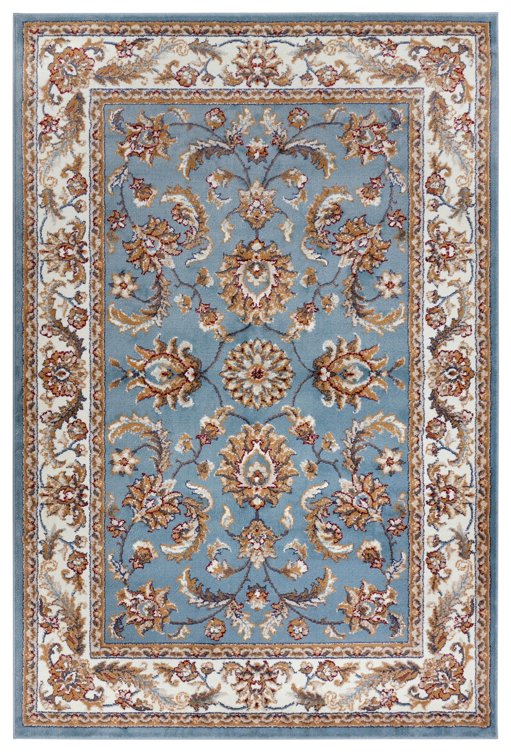FLACHWEBETEPPICH 80/120 cm Luxor Creme, Mintgrün  - Creme/Mintgrün, Design, Kunststoff/Textil (80/120cm)