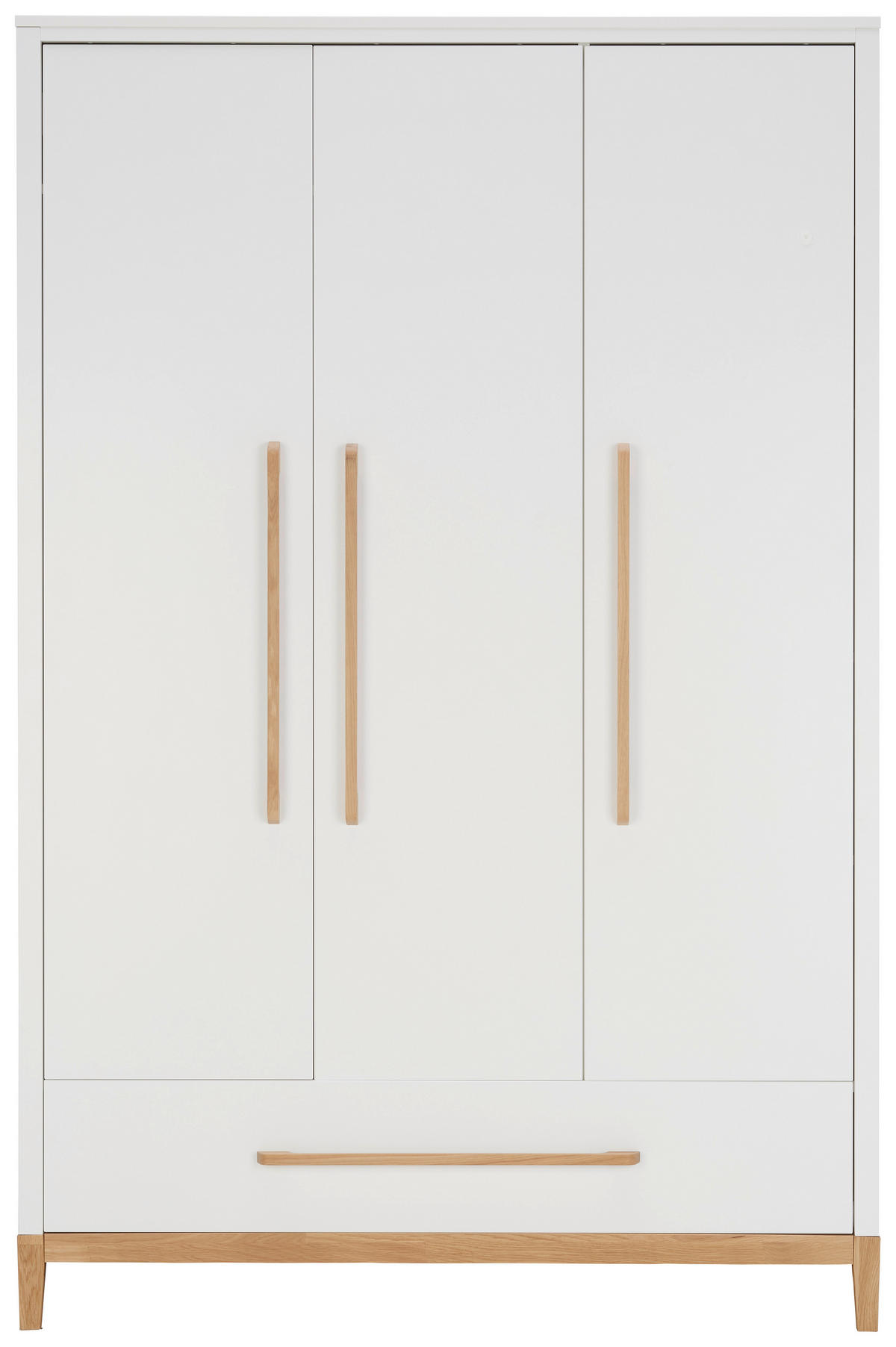 KLEIDERSCHRANK  in Weiß, Eichefarben  - Eichefarben/Weiß, LIFESTYLE, Holz/Holzwerkstoff (135/206/55cm) - Stylife