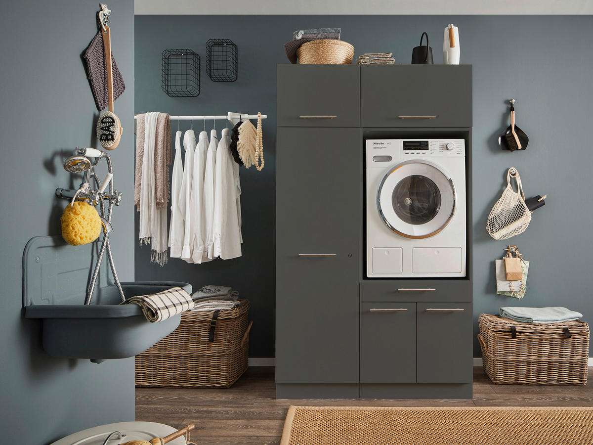 HAUSWIRTSCHAFTSRAUM 167,5/200/67,5 cm  in Anthrazit  - Anthrazit, Design, Holzwerkstoff (167,5/200/67,5cm)