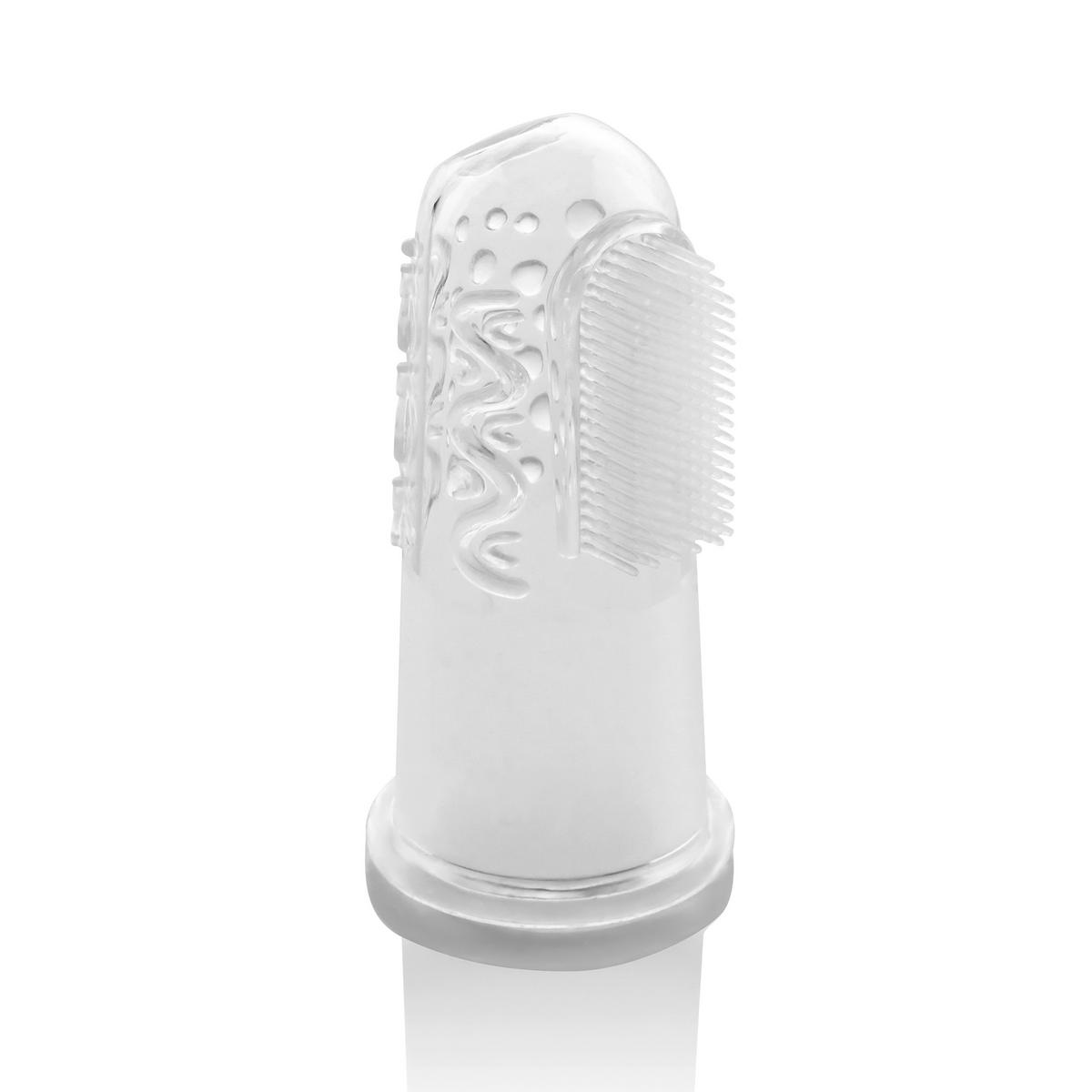 FINGERZAHNBÜRSTE - Transparent, Basics, Kunststoff (2,6/5,5/2,6cm) - Reer