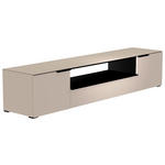 LOWBOARD  in 210/43/45 cm  - Sandfarben/Schwarz, Design, Glas/Holzwerkstoff (210/43/45cm) - Moderano