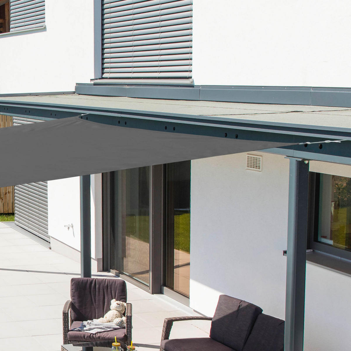 TIENIACA PLACHTA DO ZÁHRADY 500/500 cm - antracitová, Basics (500/500cm)