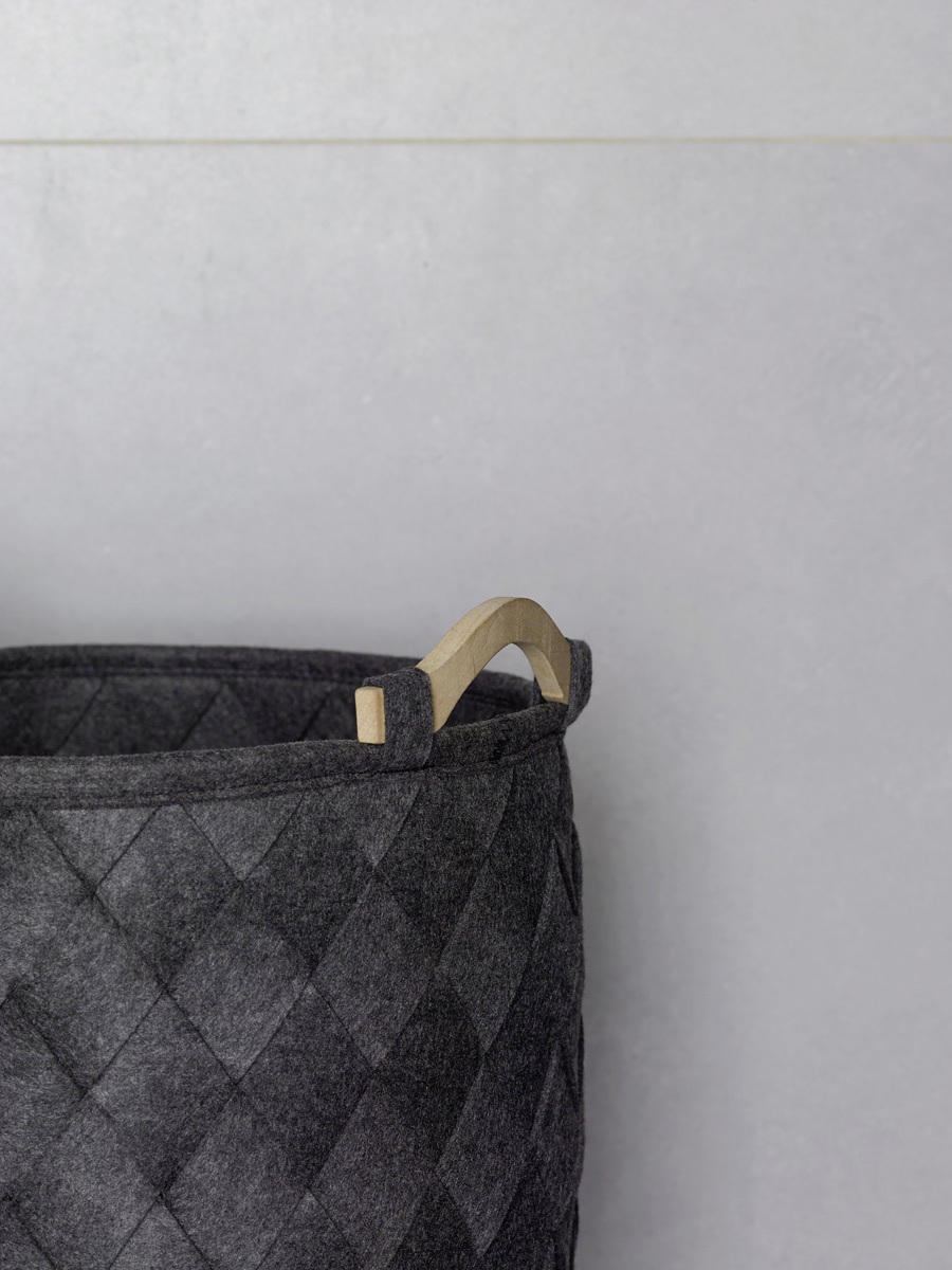 WÄSCHEKORB - Dunkelgrau, KONVENTIONELL, Textil (40/60cm) - Aquanova