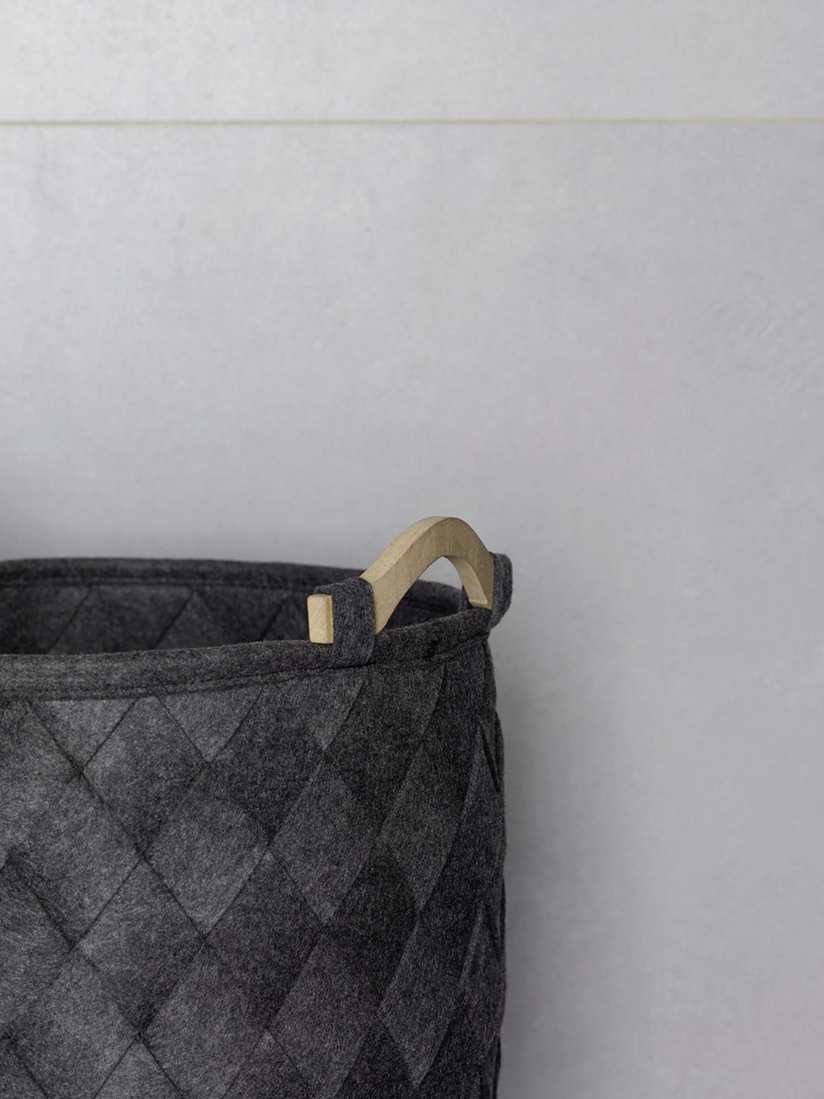 WÄSCHEKORB - Dunkelgrau, KONVENTIONELL, Textil (40/60cm) - Aquanova