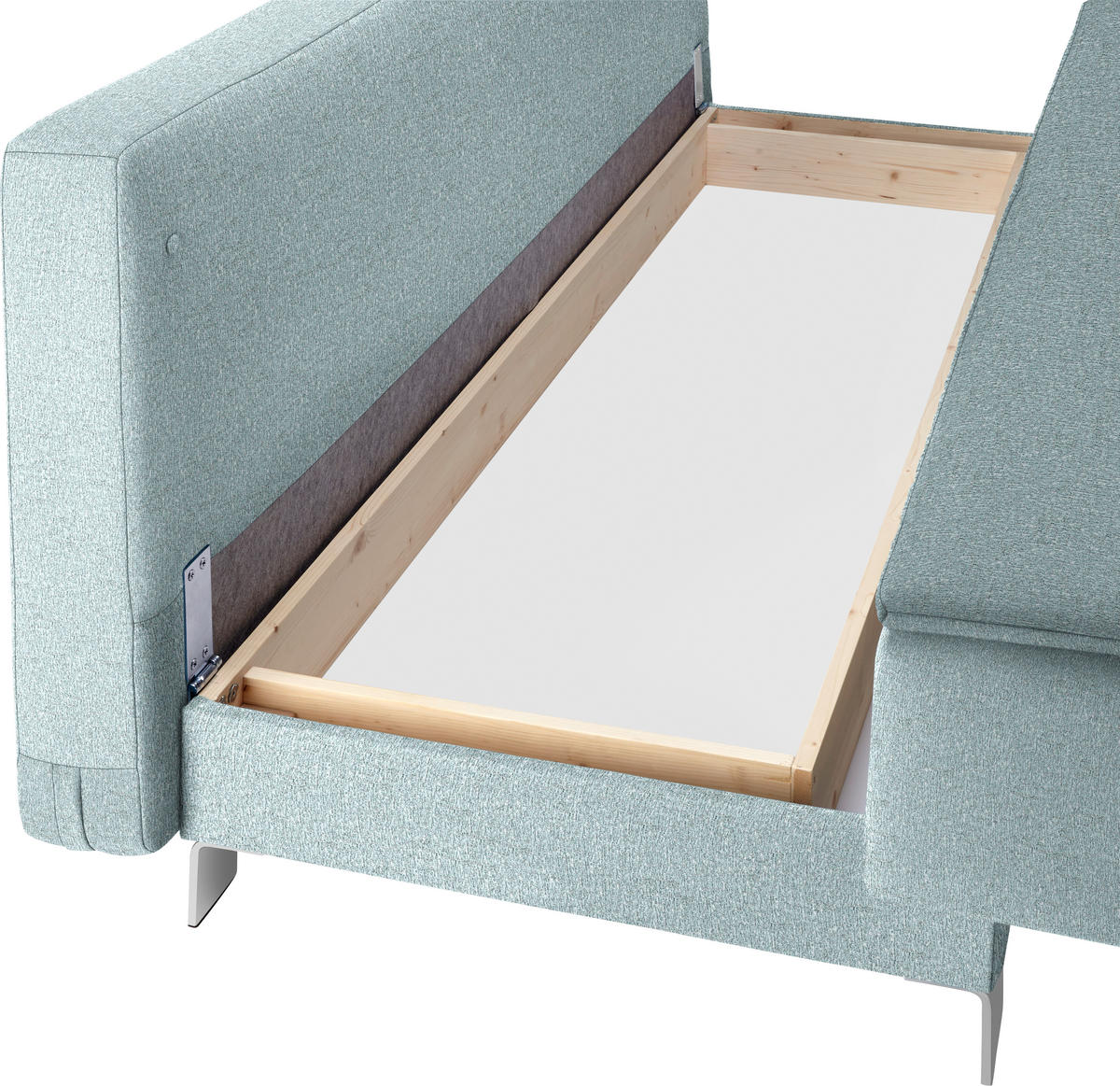 SCHLAFSOFA in Webstoff Türkis  - Türkis, MODERN, Textil/Metall (200/85/90cm) - Joka
