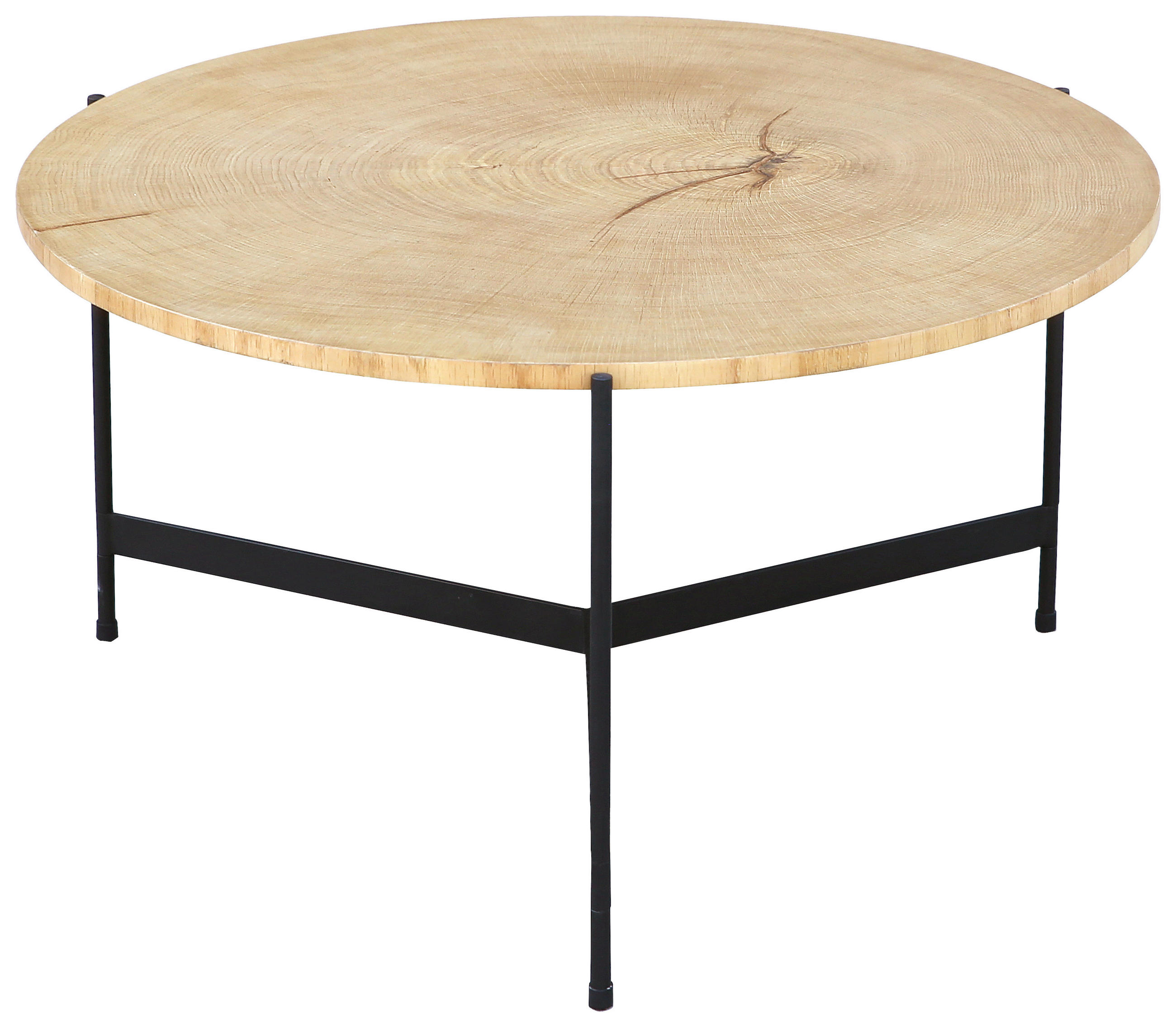 Măsuță De Cafea din lemn, metal, material pe bază de lemn, 70/70/38 cm   - culoare lemn stejar/negru, Design, lemn/metal (70/70/38cm) - Waldwelt