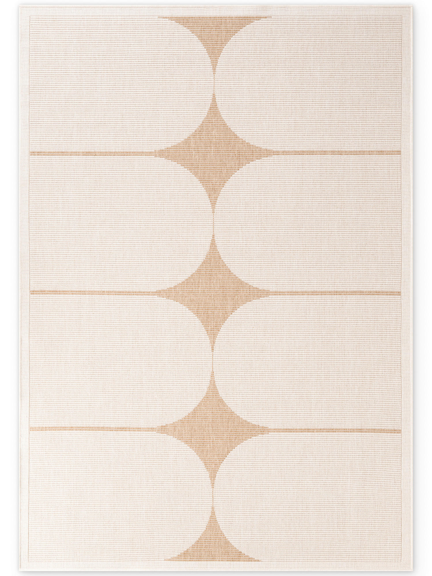 OUTDOORTEPPICH für Terrasse und Balkon 120/170 cm Duet Weiß, Sandfarben - Sandfarben/Weiß, Design, Kunststoff (120/170cm) - Hanse Home