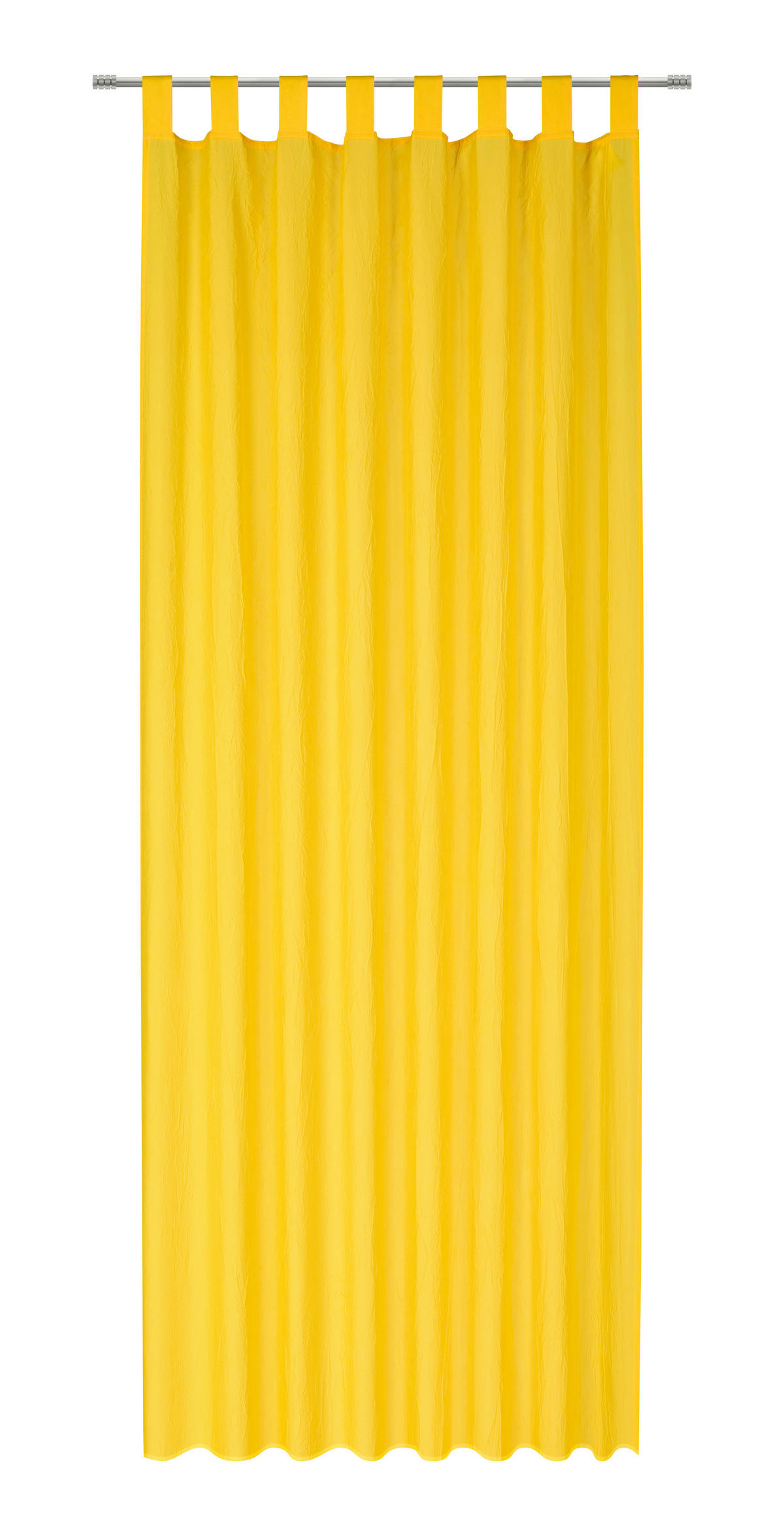 ZAVESA SA PETLJAMA ZA KAČENJE žuta - žuta, Dizajnerski, tekstil (135/245cm) - Boxxx
