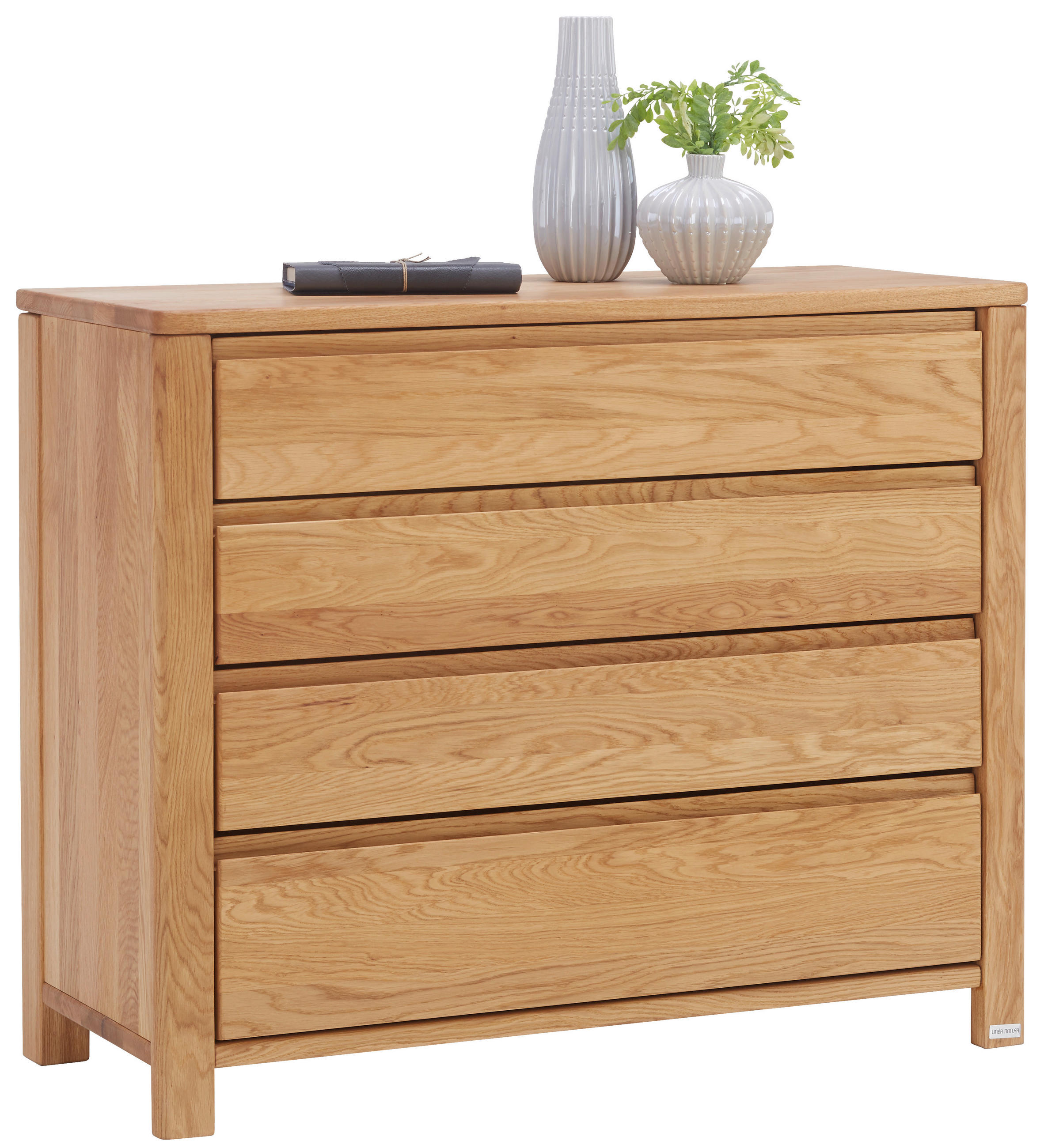 KOMMODE Wildeiche massiv Wildeiche - Wildeiche, Natur, Holz (105/86/45cm) - Linea Natura