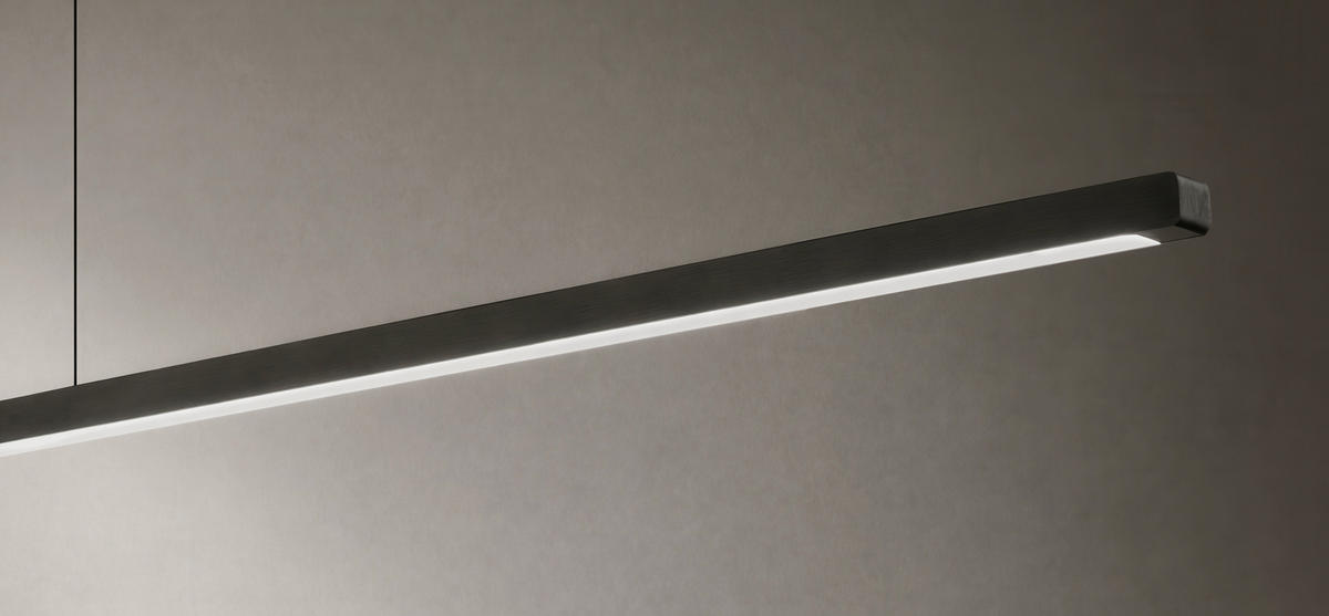 LED-HÄNGELEUCHTE Mia 143/1.8/1.8 cm   - Schwarz, Design, Metall (143/1.8/1.8cm) - Ambiente