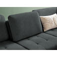 ECKSOFA in Struktur Dunkelgrau  - Dunkelgrau/Schwarz, Natur, Textil/Metall (288/233cm) - Valnatura