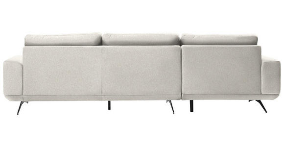 ECKSOFA in Webstoff Creme  - Creme/Schwarz, Design, Textil/Metall (172/320cm) - Valnatura