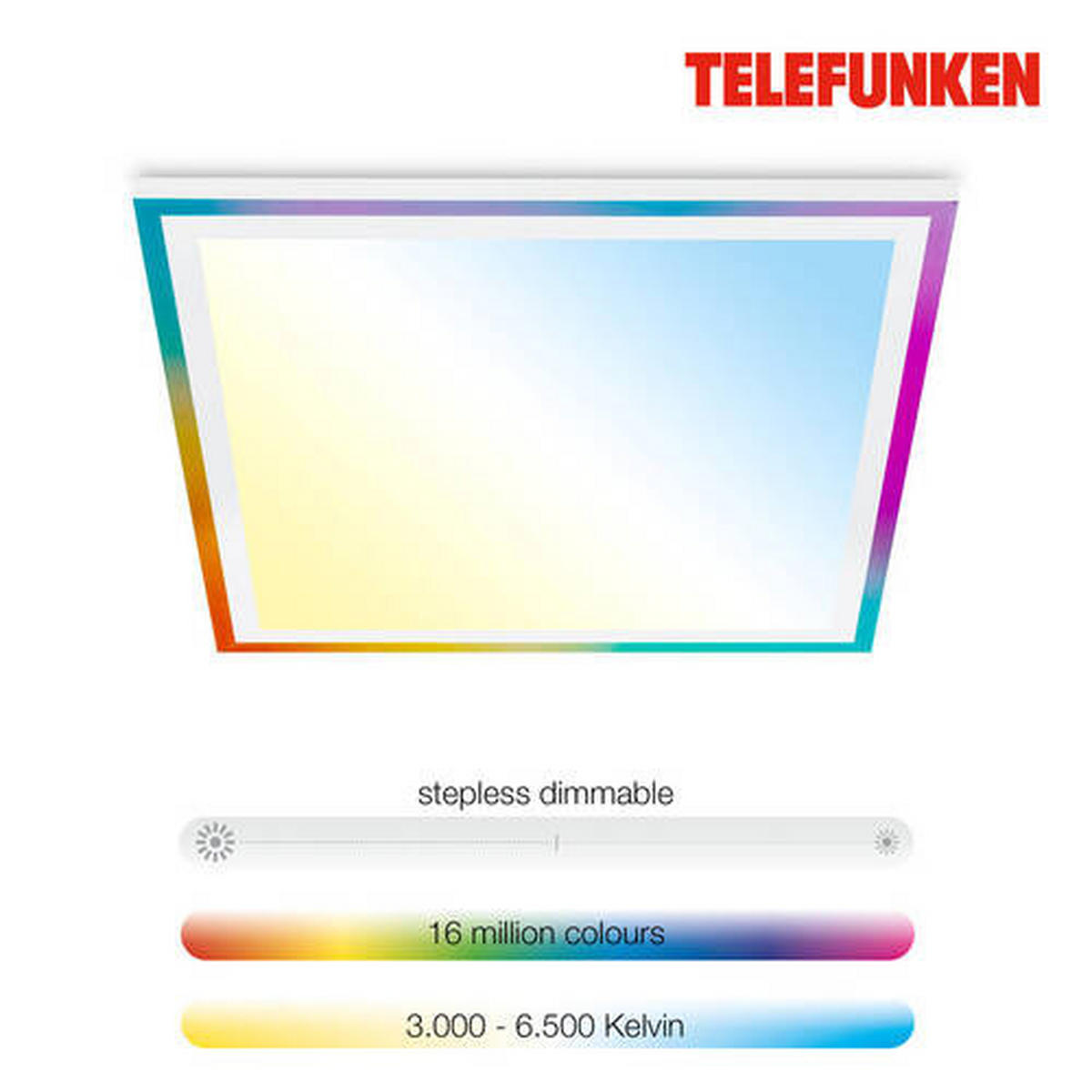 LED PANEL  - bijela, Trend, metal/plastika (47/47/7cm)