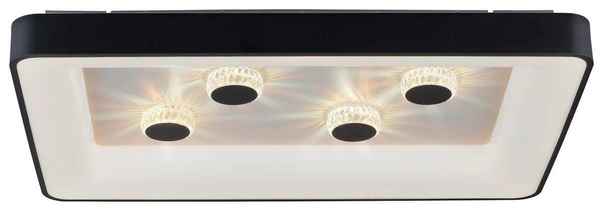 LED-DECKENLEUCHTE Vertigo 90,5/60,5/10,5 cm   - Basics, Kunststoff/Metall (90,5/60,5/10,5cm)