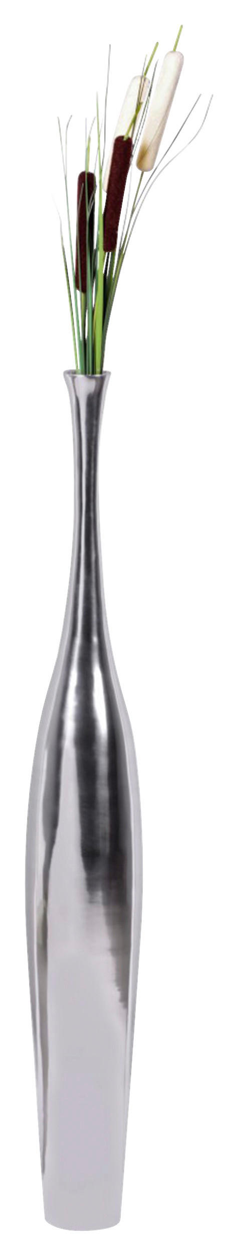 DEKORATIVNA VAZA  kovina  - srebrne barve, Moderno, kovina (13/100/13cm) - MID.YOU