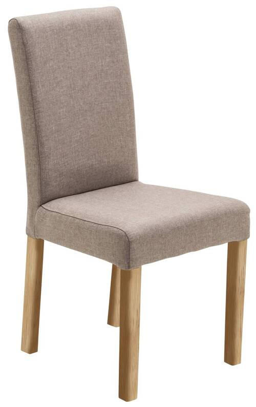 STUHL Webstoff Taupe, Eichefarben - Taupe/Eichefarben, KONVENTIONELL, Holz/Textil (44/92/57cm) - Carryhome