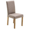 STUHL Webstoff Taupe, Eichefarben  - Taupe/Eichefarben, KONVENTIONELL, Holz/Textil (44/92/57cm) - Carryhome