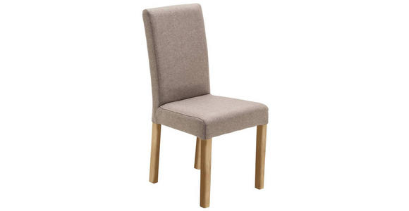 STUHL Webstoff Taupe, Eichefarben - Taupe/Eichefarben, KONVENTIONELL, Holz/Textil (44/92/57cm) - Carryhome