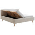 POLSTERBETT 180/200 cm  in Beige  - Eichefarben/Birkefarben, Design, Holz/Textil (180/200cm) - Xora