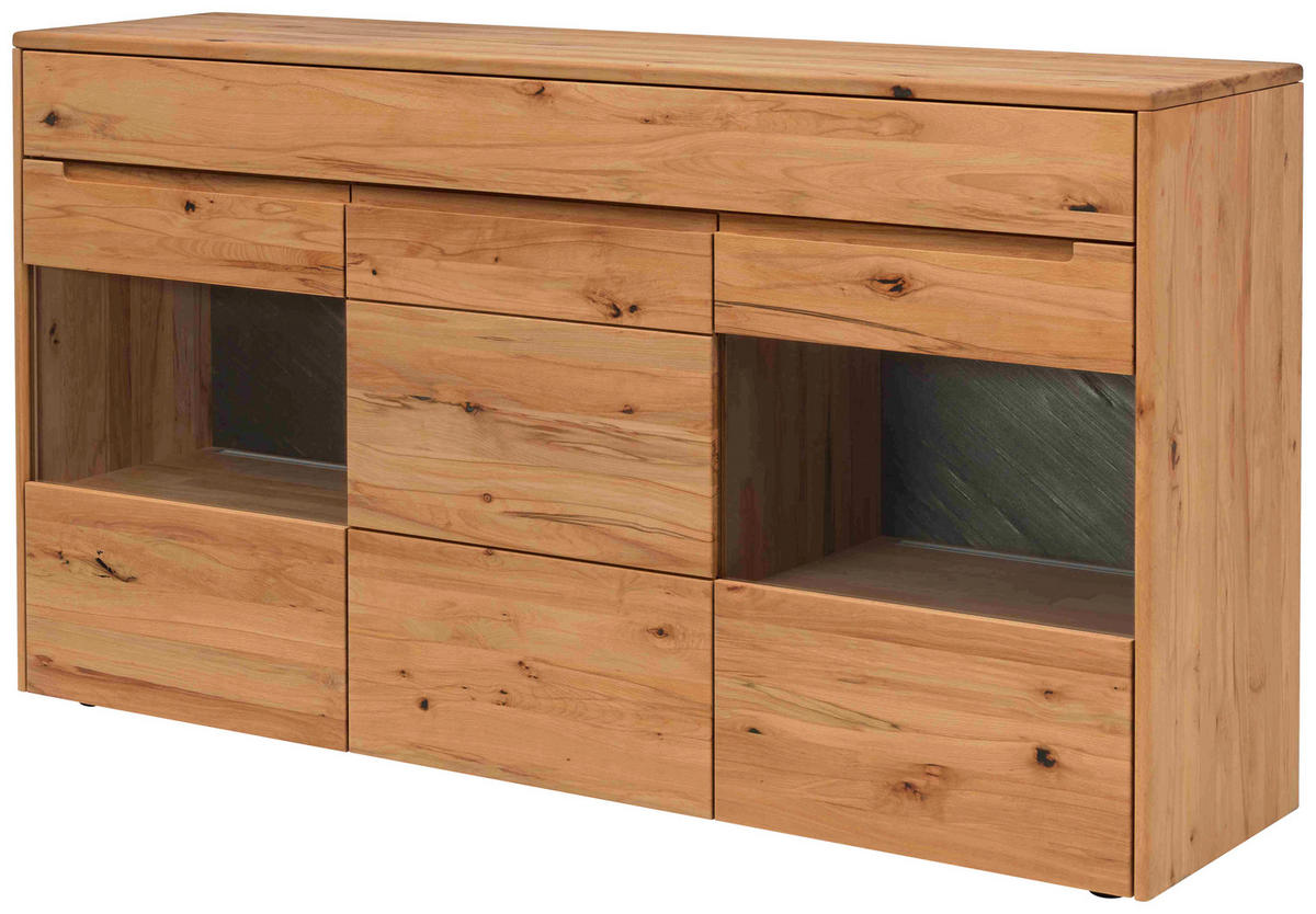 SIDEBOARD Buchefarben  184,4/101/47,1 cm  - Buchefarben, Natur, Glas/Holz (184,4/101/47,1cm) - Valdera
