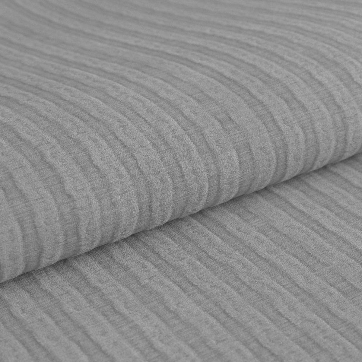 HOCKER Chenille Grau  - Chromfarben/Grau, KONVENTIONELL, Textil/Metall (108/46/108cm) - Livetastic