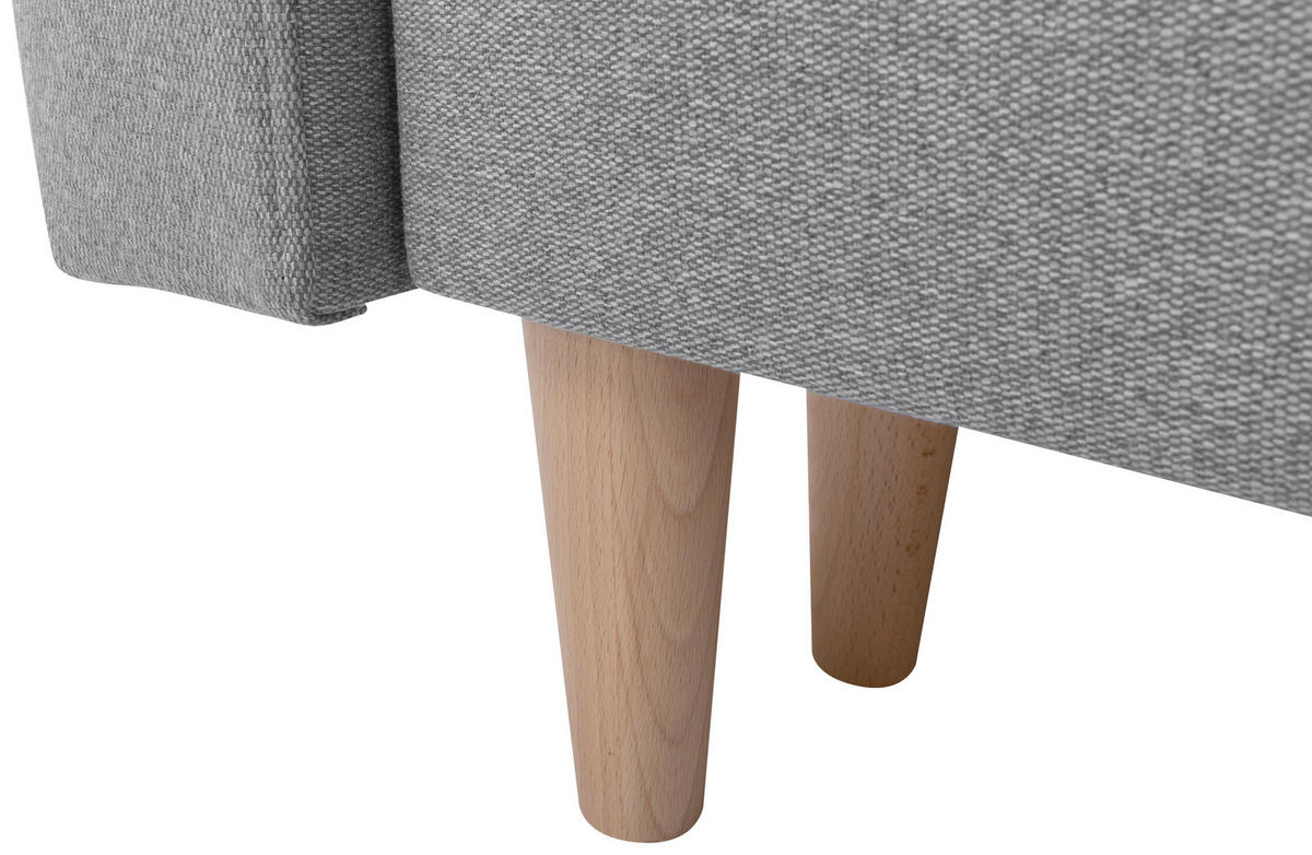 SAROKKANAPÉ textil sötétszürke  - Wotan tölgy/sötétszürke, Konventionell, textil/fa (242/242cm) - MID.YOU