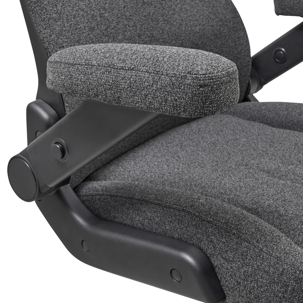 SCAUN DIRECTORIAL  in plasă tensionată negru  - negru, Modern, plastic/textil (80/125-133/75cm) - Livetastic