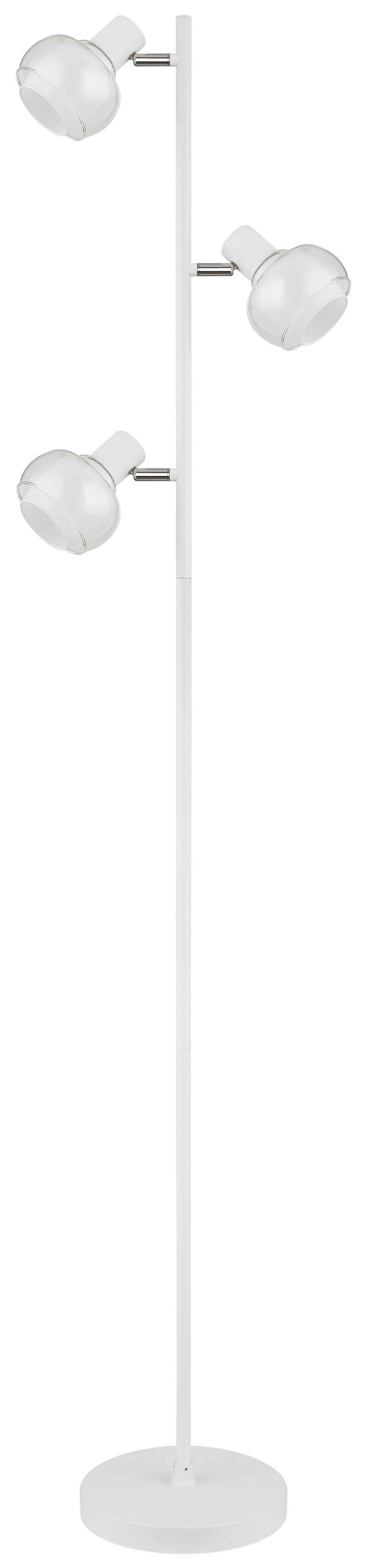 STEHLEUCHTE 25/23/154 cm    - Klar/Opal, Design, Glas/Metall (25/23/154cm) - Globo