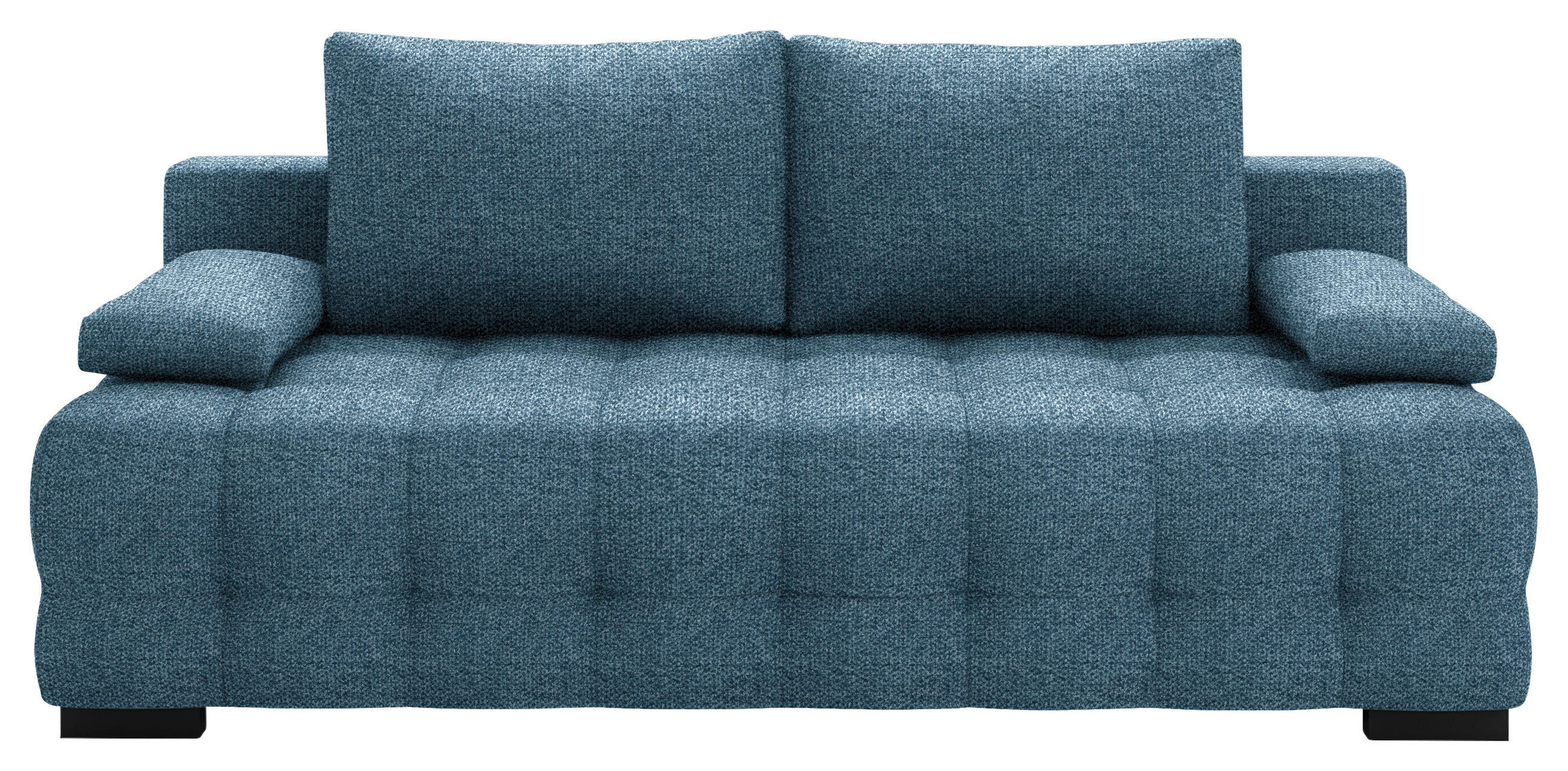 SCHLAFSOFA Jensen  mit Stoffauswahl, Schlafen auf Sitzhöhe, Rücken echt Struktur Blau  - Blau/Schwarz, KONVENTIONELL, Kunststoff/Textil (209/96/100cm) - Stylife