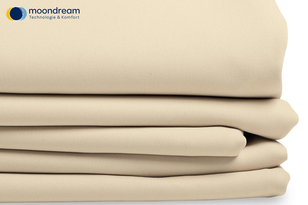 VERDUNKELUNGSVORHANG - Creme, Design, Textil (145/260cm)