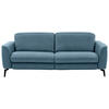3-SITZER-SOFA in Echtleder Hellblau  - Schwarz/Hellblau, Natur, Leder/Metall (222/81/110cm) - Valdera