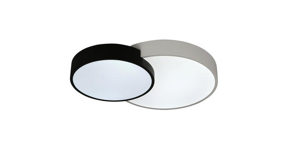 LED-DECKENLEUCHTE 55/40/12,7 cm - Schwarz/Weiß, Design, Kunststoff/Metall (55/40/12,7cm) - Ambiente