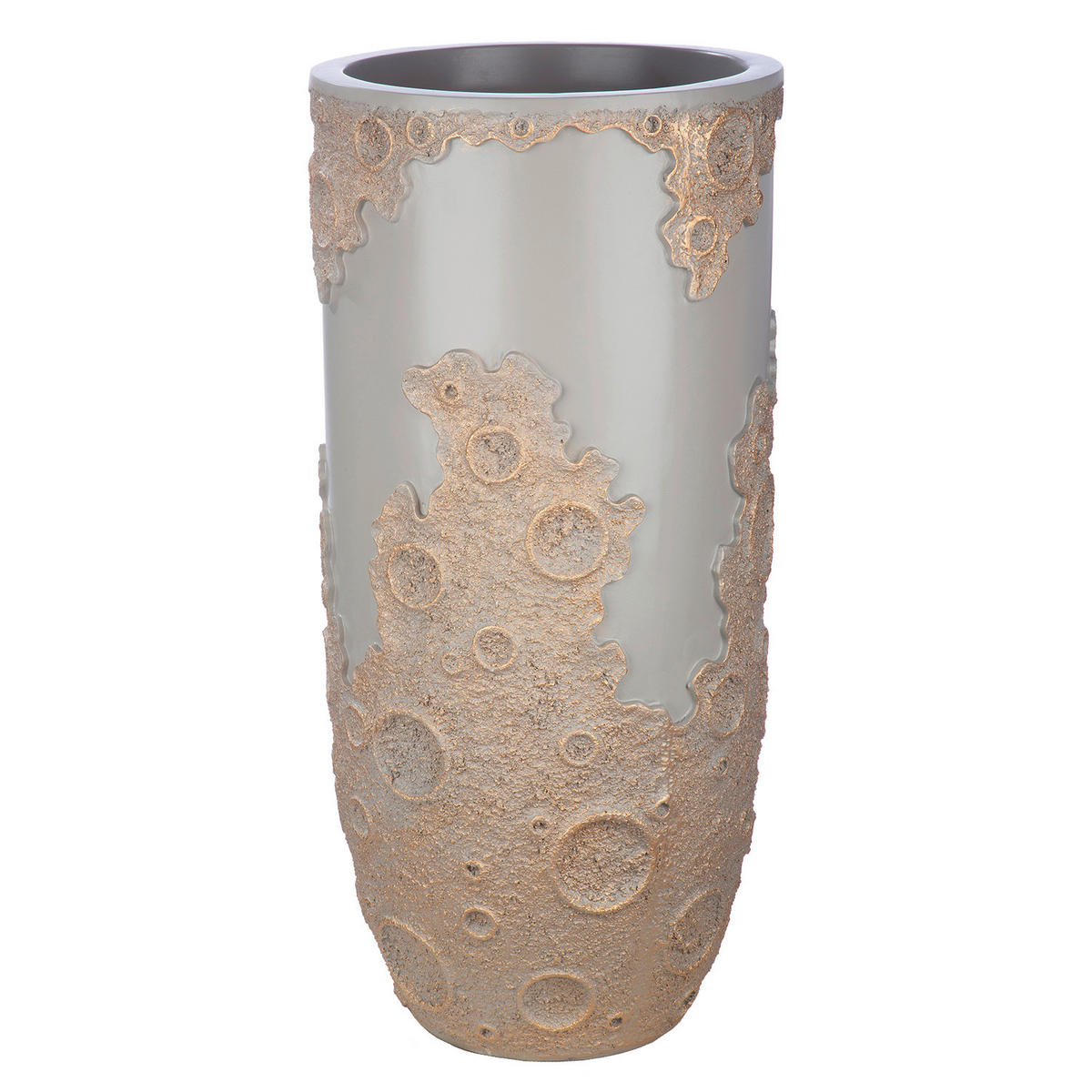 ÜBERTOPF 33/70 cm Grau, Beige  - Beige/Grau, Basics, Kunststoff (33/70cm)