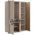 DREHTÜRENSCHRANK in Kaschmir - Kaschmir/Anthrazit, KONVENTIONELL, Holzwerkstoff/Metall (147/217/63cm) - Xora