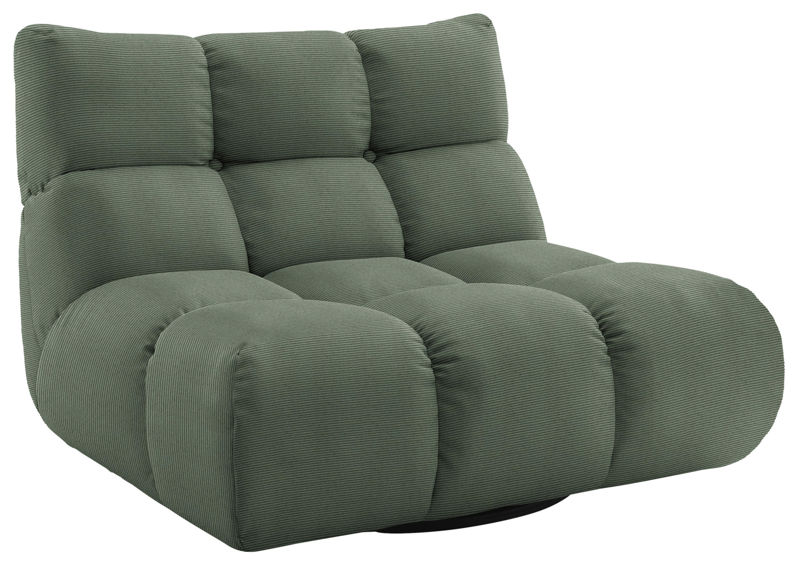SESSEL Feincord Olivgrün  - Schwarz/Olivgrün, Design, Kunststoff/Textil (112/85/108cm) - Pure Home Lifestyle