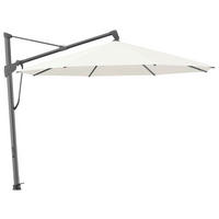 AMPELSCHIRM 400x400 cm Weiß  - Anthrazit/Weiß, KONVENTIONELL, Textil/Metall (400cm) - Glatz