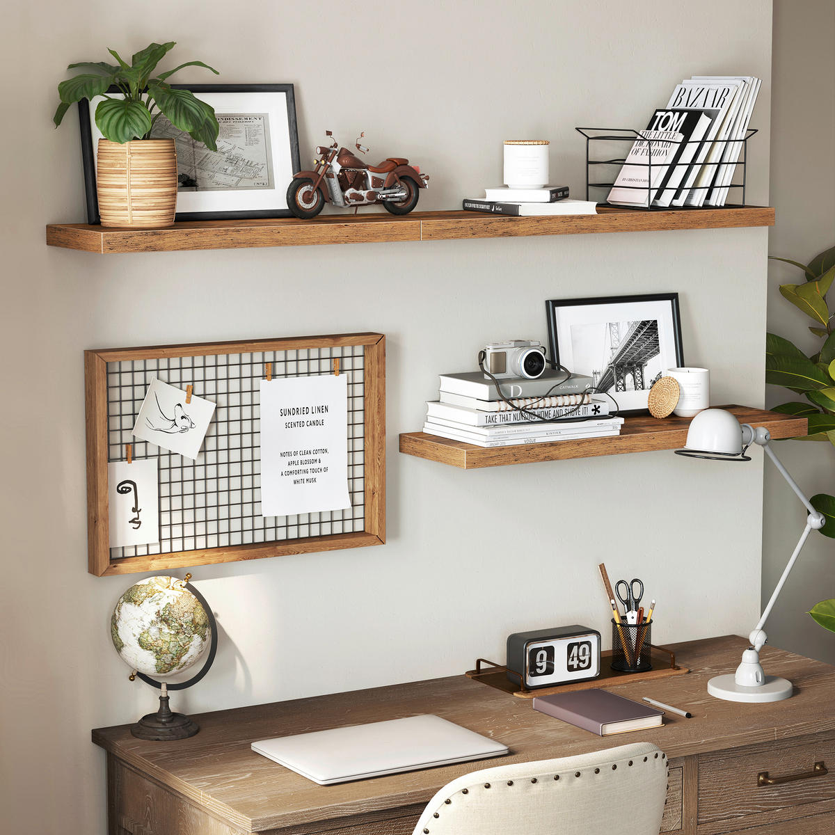 WANDBOARD in 60/3.8/20 cm Braun, Schwarz  - Schwarz/Braun, Trend, Holzwerkstoff (60/3.8/20cm) - Boxxx