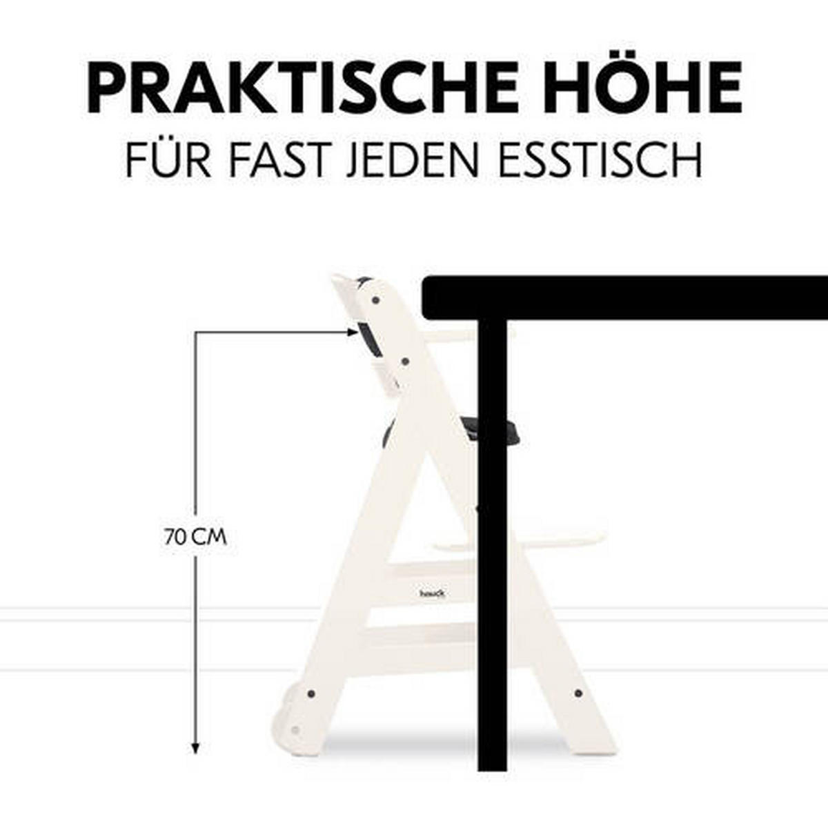 HOCHSTUHL Beta+ Weiß White  - Weiß, Basics, Holz (48/79/58cm) - Hauck
