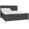 BOXSPRINGBETT 180/200 cm  in Dunkelgrau  - Eichefarben/Dunkelgrau, Konventionell, Holz/Textil (180/200cm) - Voleo