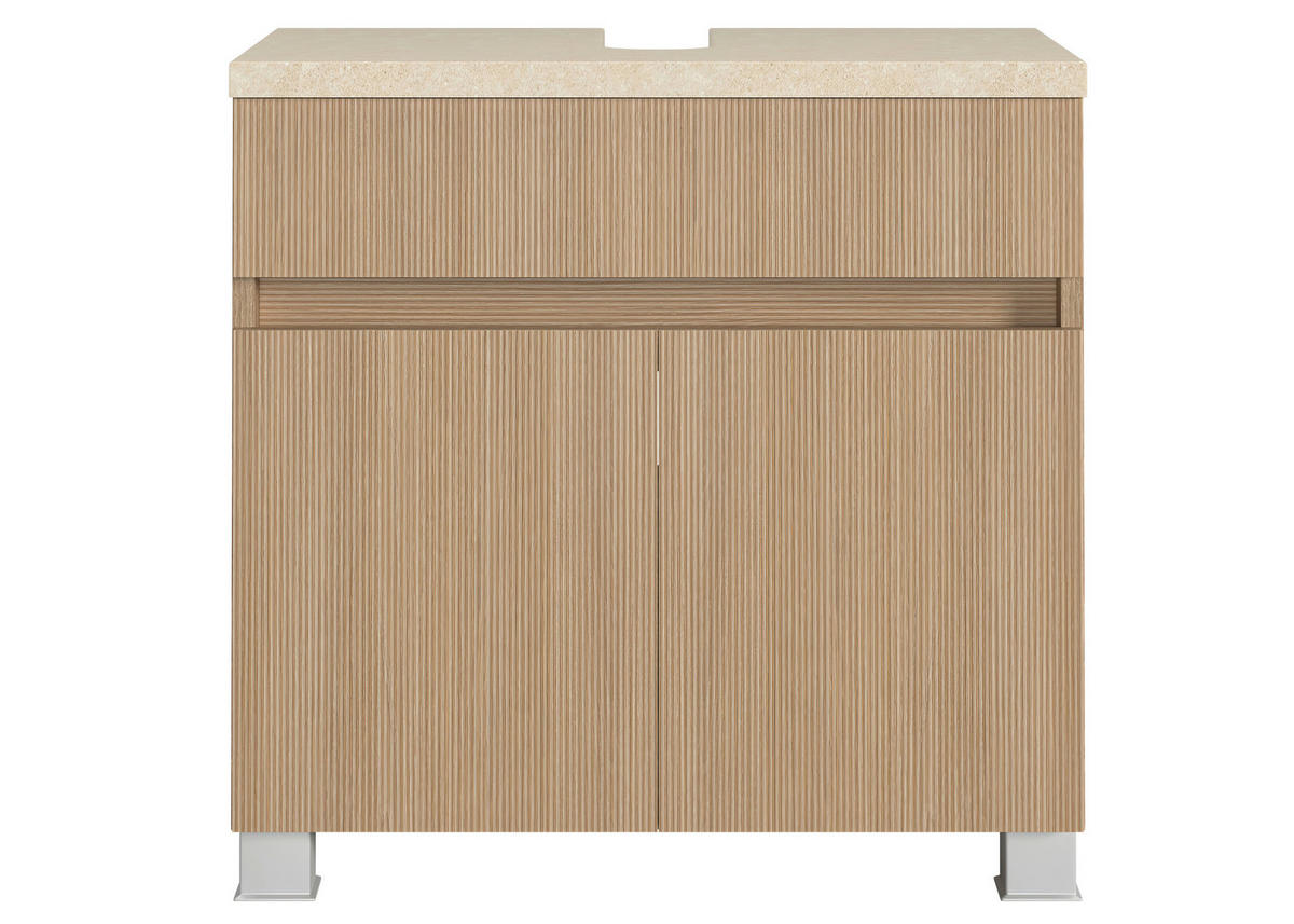 WASCHBECKENUNTERSCHRANK 60/54/35 cm  - Sandfarben/Eichefarben, KONVENTIONELL, Holzwerkstoff/Kunststoff (60/54/35cm) - Xora